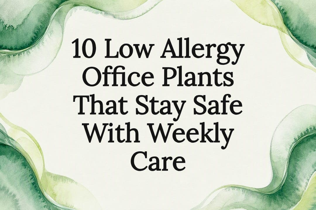 10 Low Allergy Office Plants That Stay Safe With Weekly Care