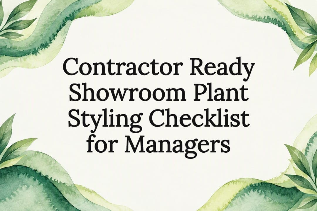 Contractor Ready Showroom Plant Styling Checklist for Managers