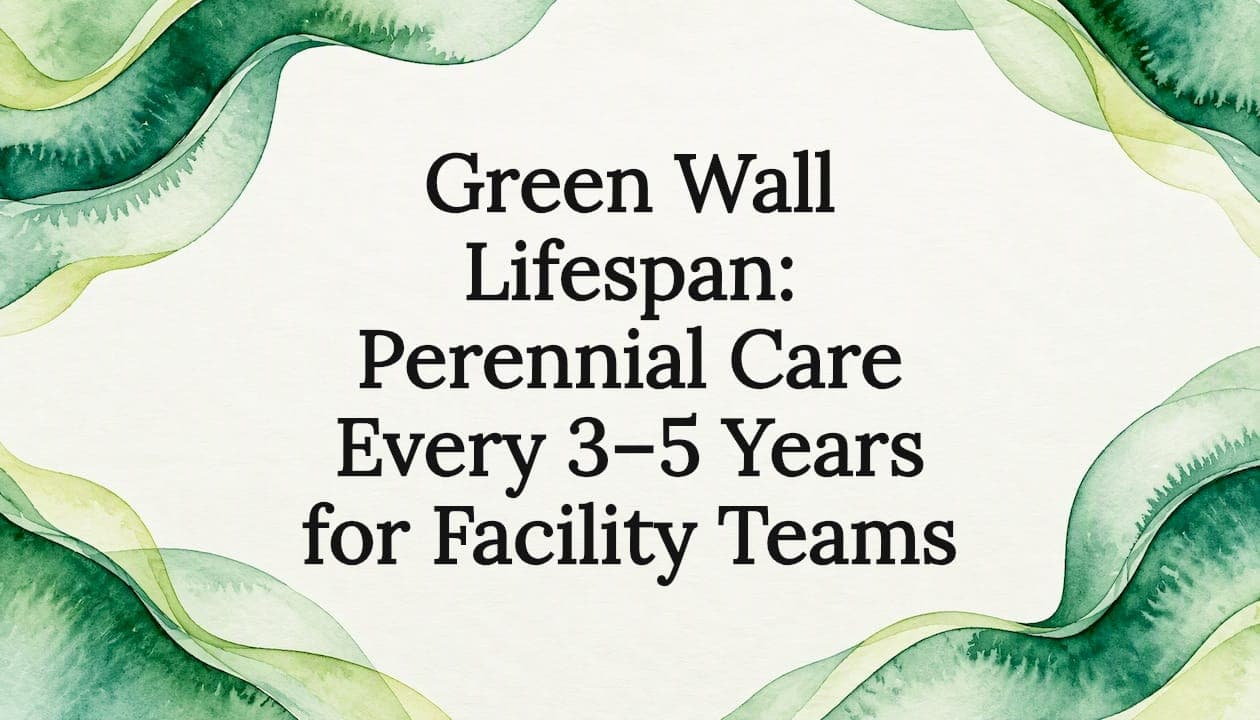 Green Wall Lifespan: Perennial Care Every 3–5 Years for Facility Teams