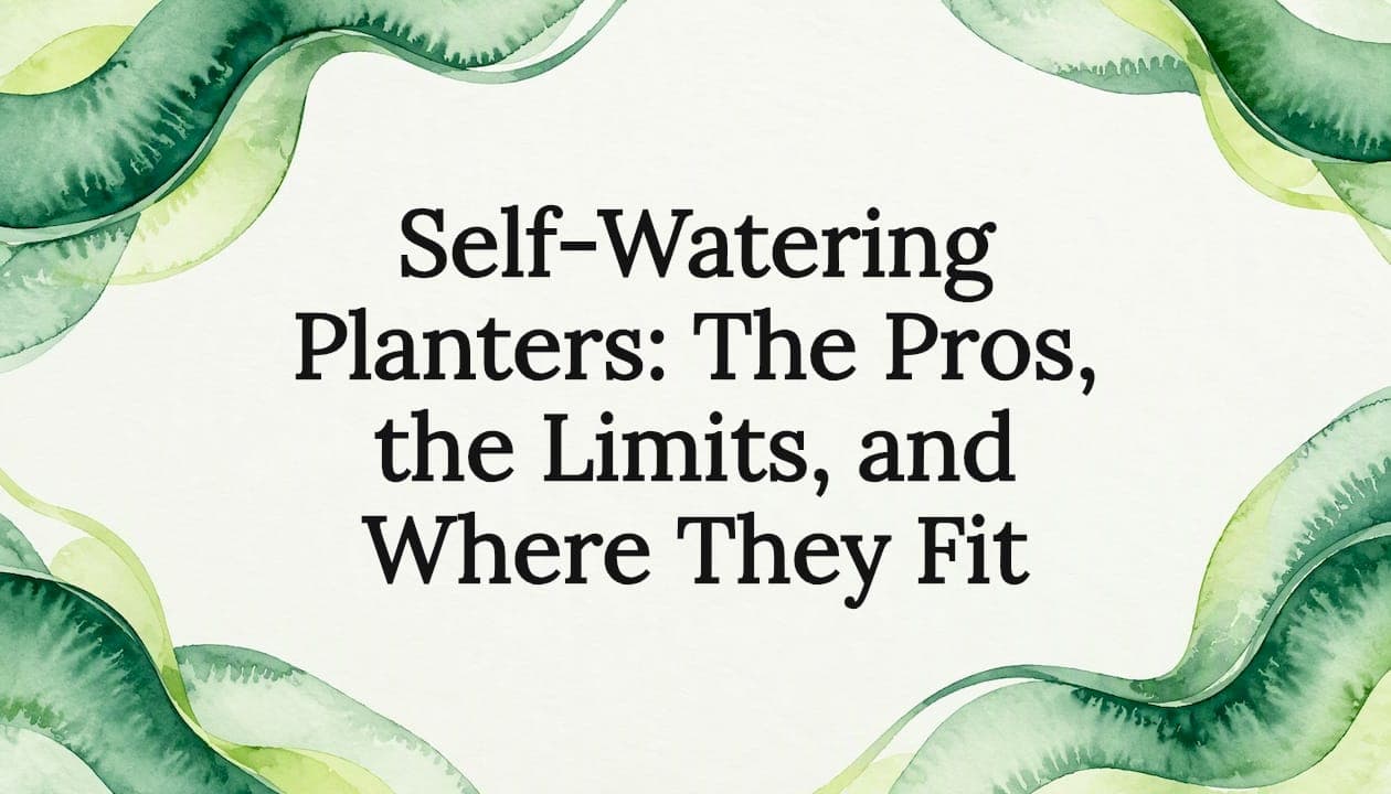 Self-Watering Planters: The Pros, the Limits, and Where They Fit